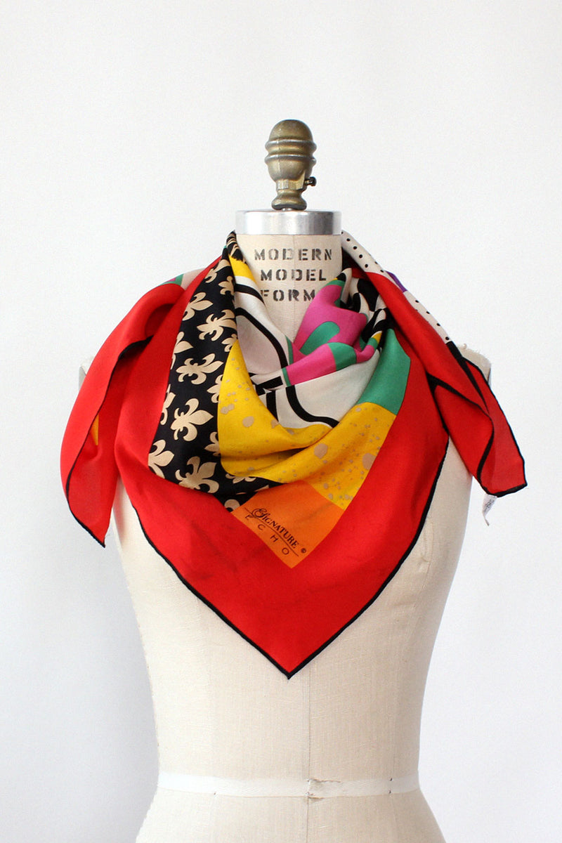 Love and Peace Silk Collage Scarf