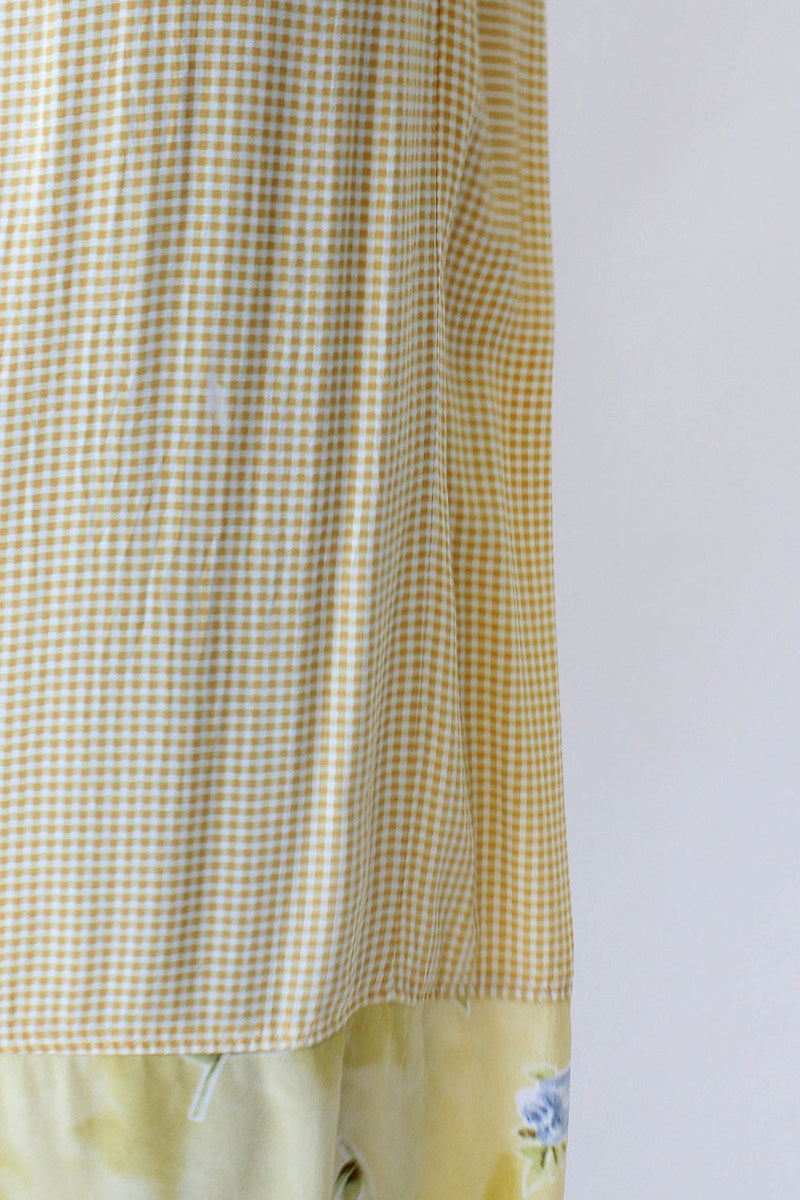 Butter Gingham Rose Dress S/M