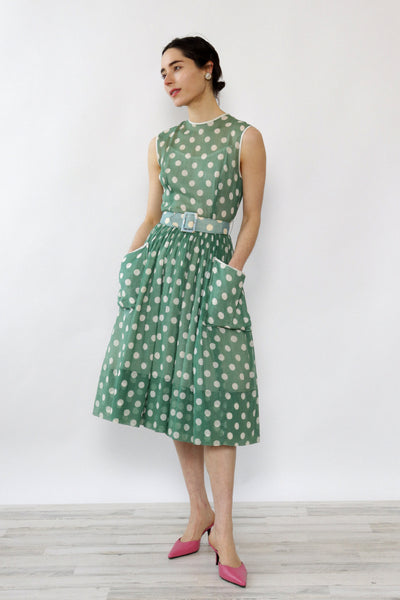 green emerald velvet dress Sandra Sage Polka Dot 1950s Dress XS OMNIA green emerald velvet dress Sandra Sage Polka Dot 1950s Dress XS OMNIA