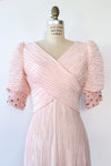 Richilene Pink Pleated Puff Dress S/M