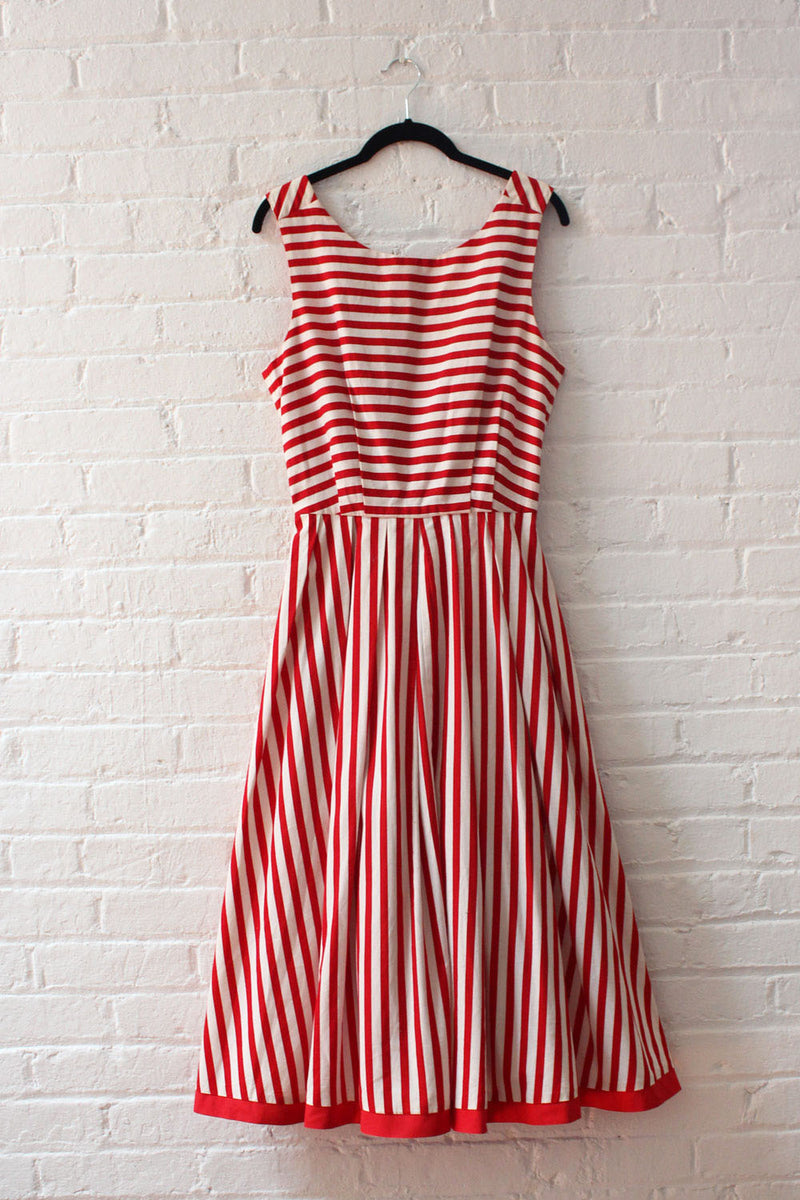 Cranberry Stripe Dress S/M