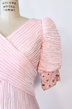 Richilene Pink Pleated Puff Dress S/M