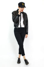 Buttery Leather Bomber Jacket S