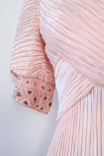 Richilene Pink Pleated Puff Dress S/M