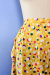 Ruffled Silk Candy Dot Skirt XXS