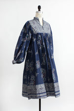 Chambelli Metallic Cotton Smock Dress S/M