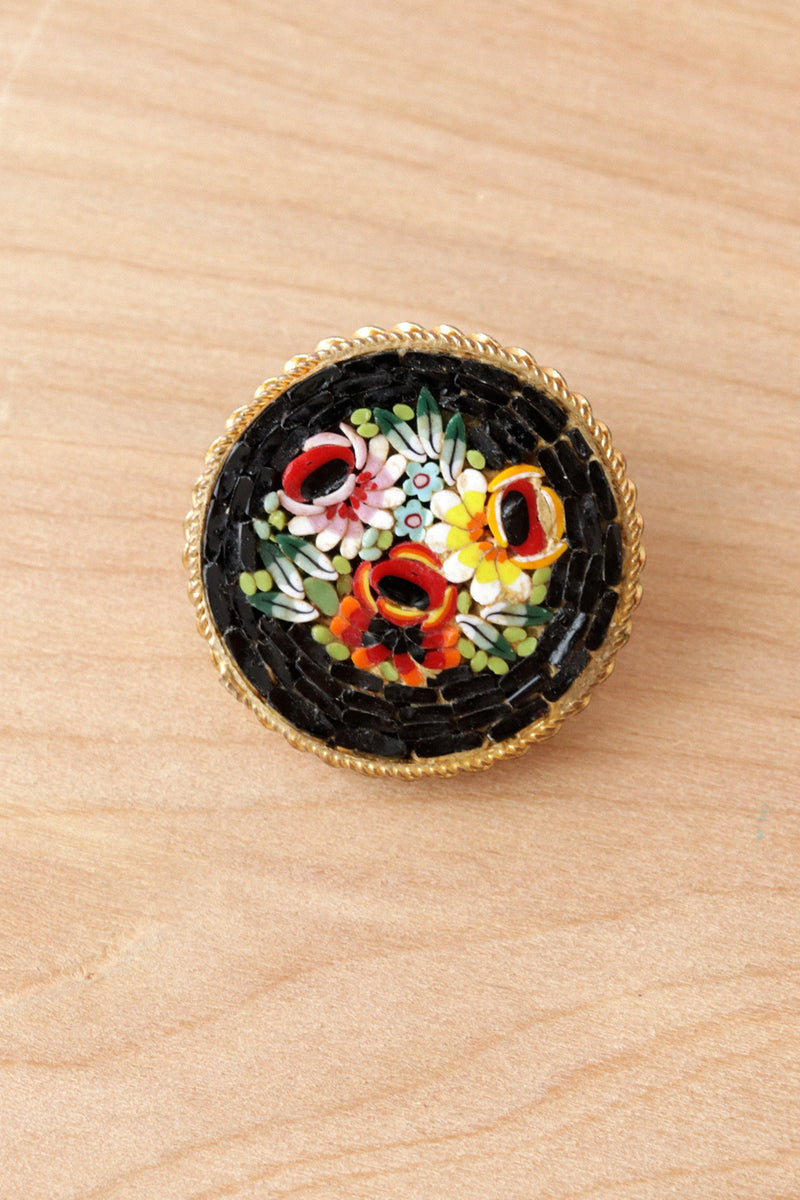 Italian Micro Mosaic Brooch