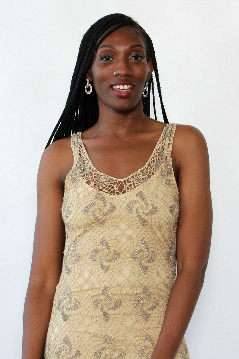 Crystal Beaded Crochet Maxi XS/S