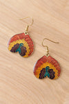 Rainbow Peacock Earrings