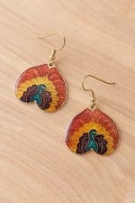 Rainbow Peacock Earrings