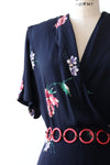 Cold Rayon Midnight Floral Robe M/L