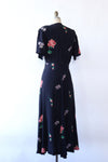 Cold Rayon Midnight Floral Robe M/L