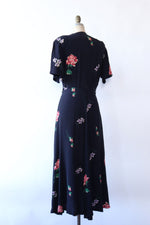 Cold Rayon Midnight Floral Robe M/L