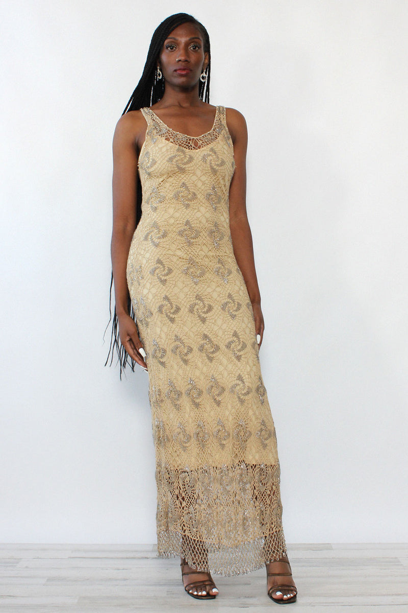 Crystal Beaded Crochet Maxi XS/S