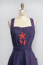Denim Pinafore Dress M