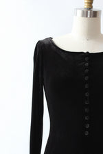 Noir Velvet Mini Dress S/M