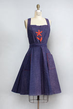Denim Pinafore Dress M