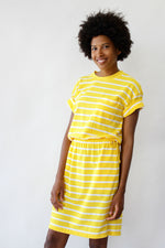 Sporty Lemon Drop Stripe Dress S/M