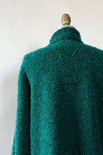 Teal Boucle Cocoon Cardigan