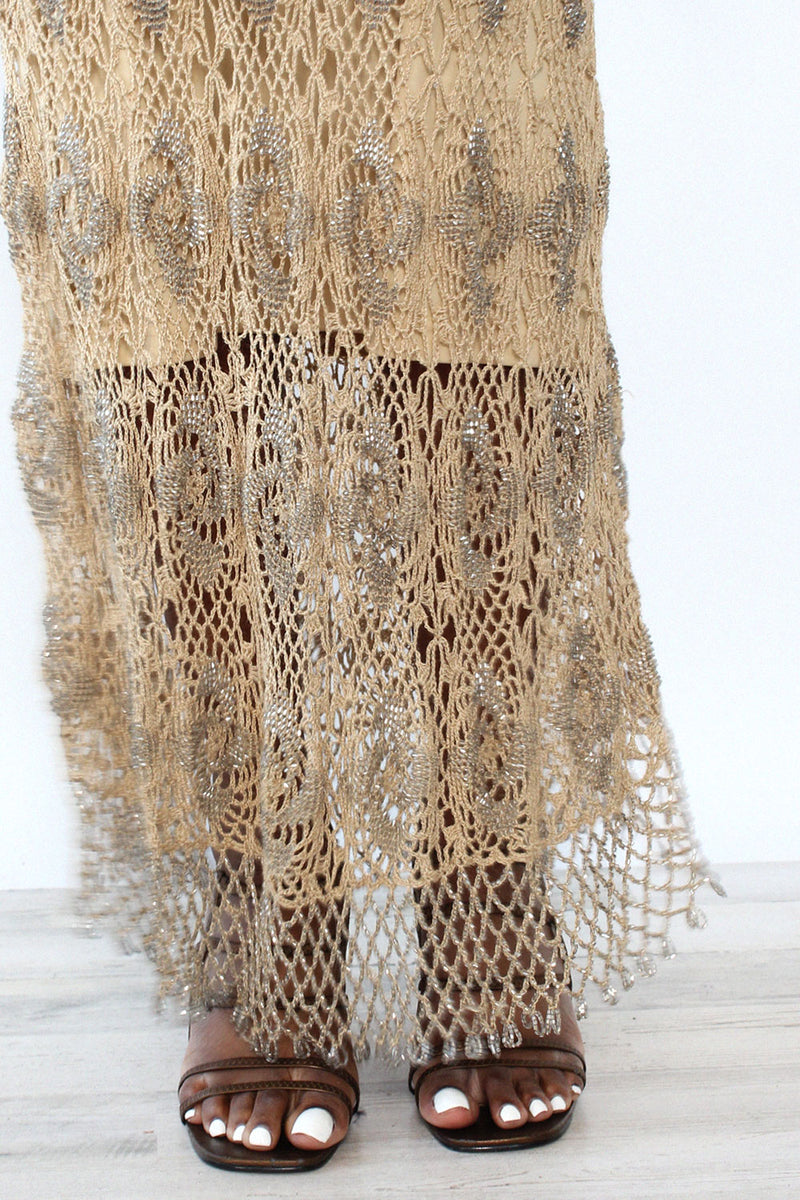 Crystal Beaded Crochet Maxi XS/S