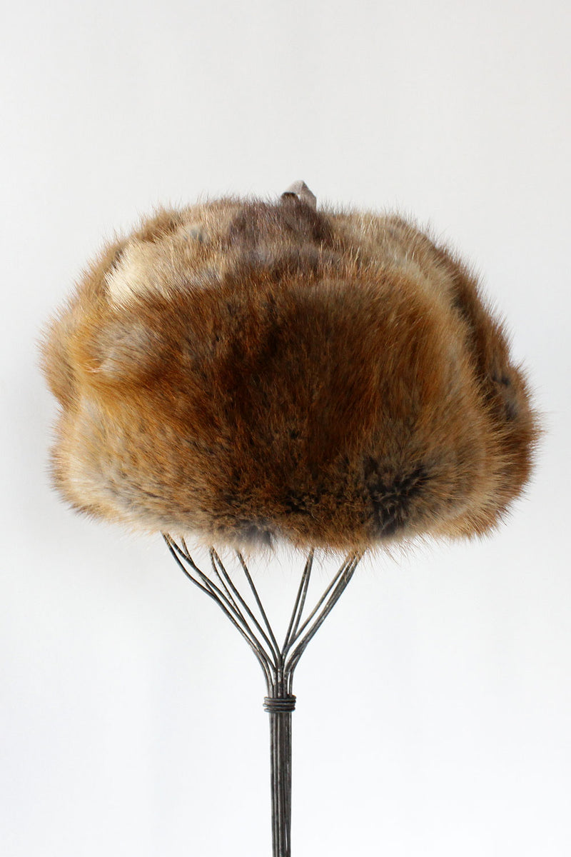 Rabbit Fur Earflap Cap