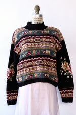 Boxy Floral Bouquet Sweater S/M