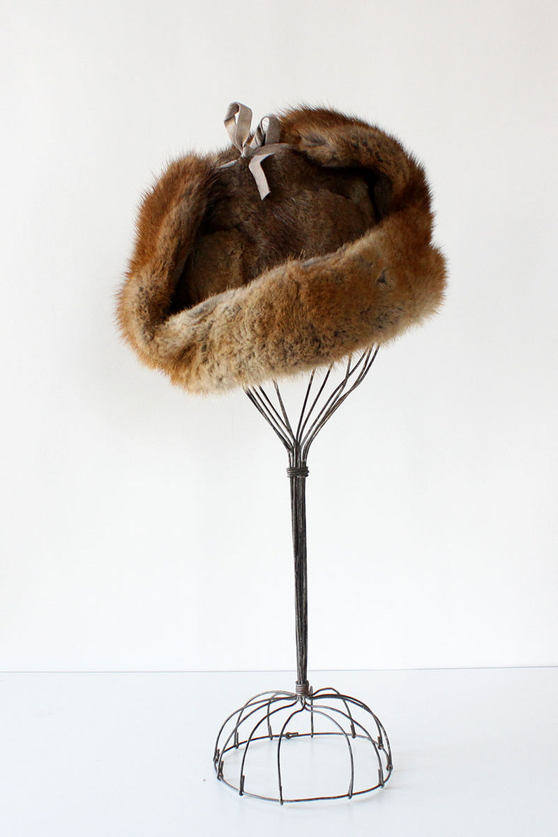 Rabbit Fur Earflap Cap
