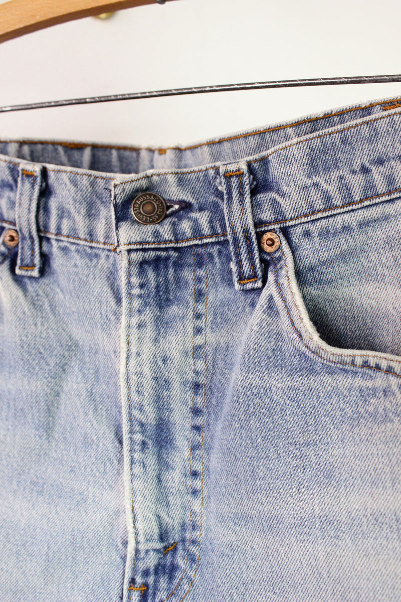 Denim Cutoff Skirt M