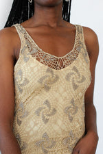 Crystal Beaded Crochet Maxi XS/S