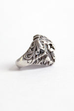 Sterling Lion Roaring Ring L
