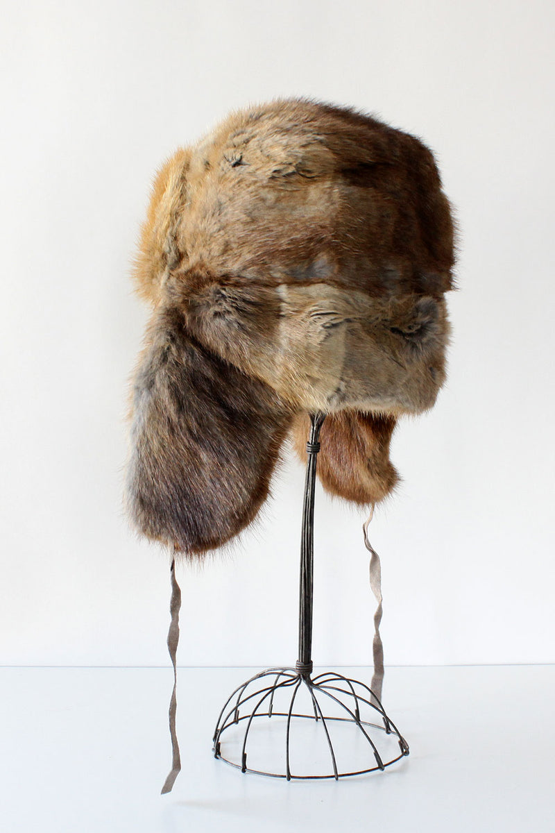 Rabbit Fur Earflap Cap