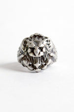 Sterling Lion Roaring Ring L