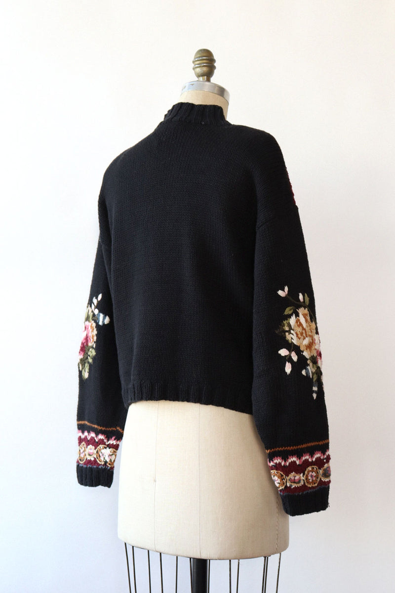 Boxy Floral Bouquet Sweater S/M