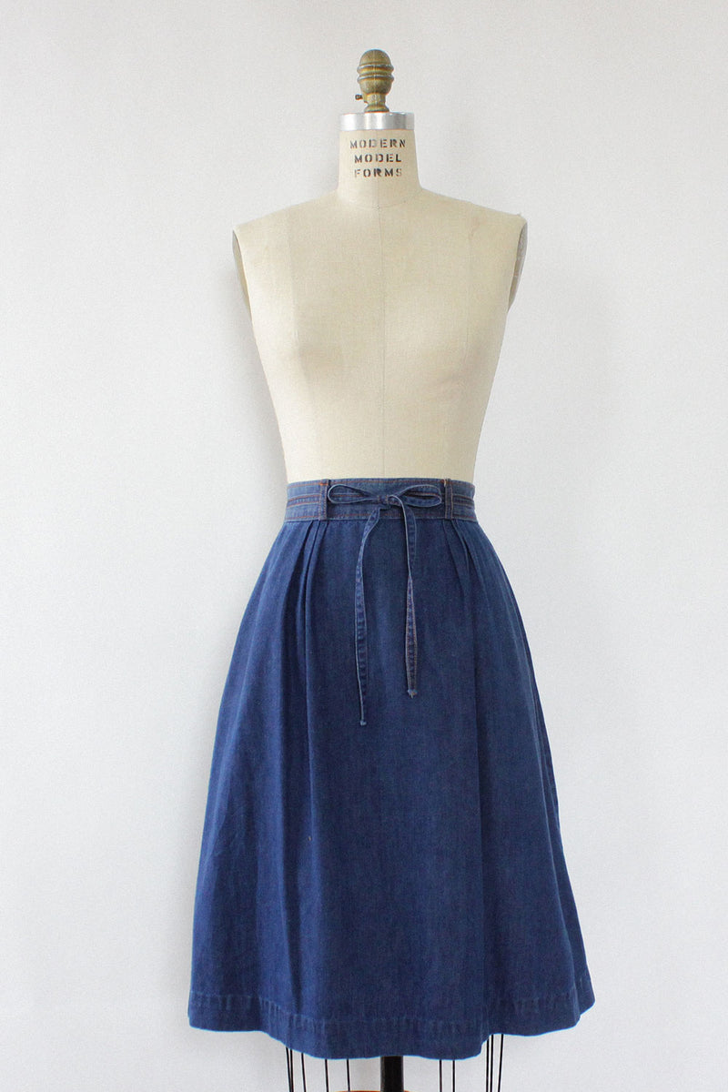 Dark Denim Wrap Skirt S/M