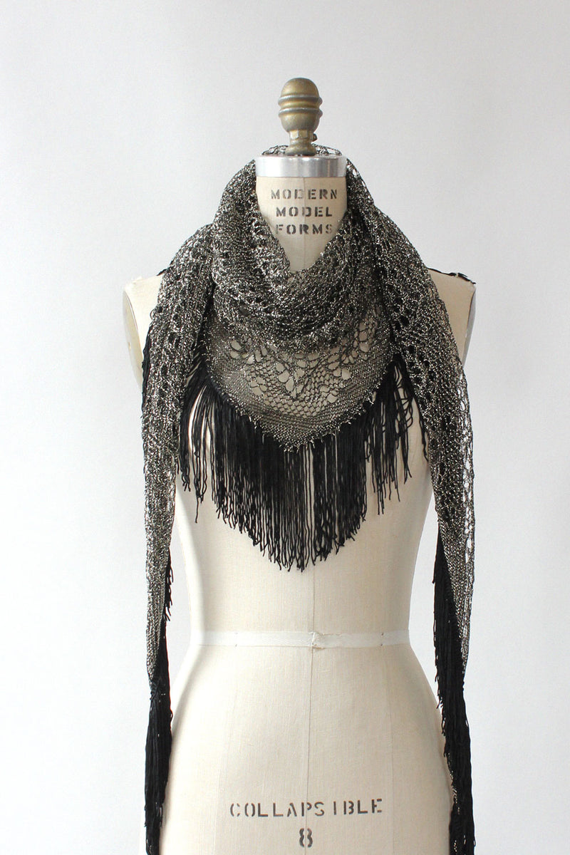 Gunmetal Crochet Shawl