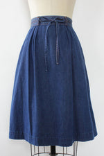 Dark Denim Wrap Skirt S/M