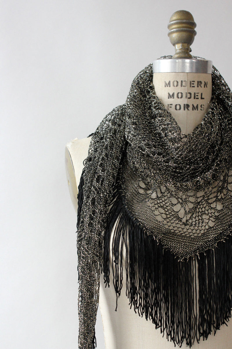 Gunmetal Crochet Shawl