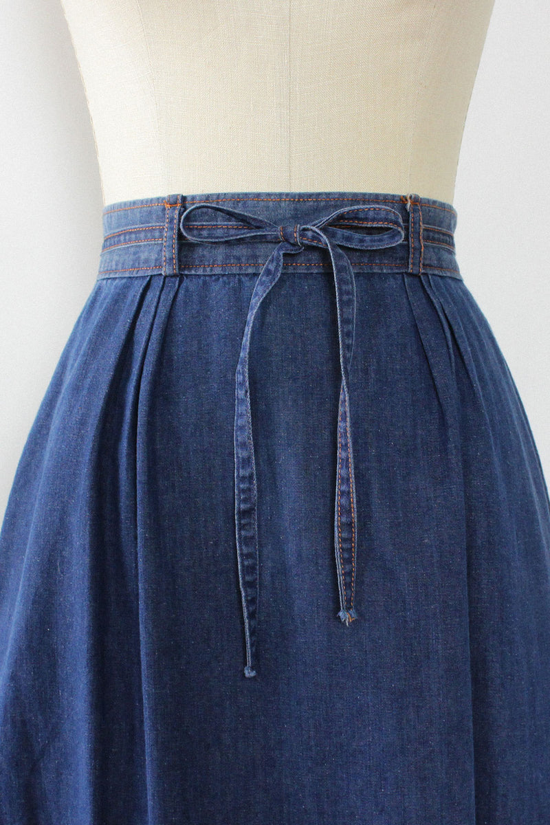 Dark Denim Wrap Skirt S/M