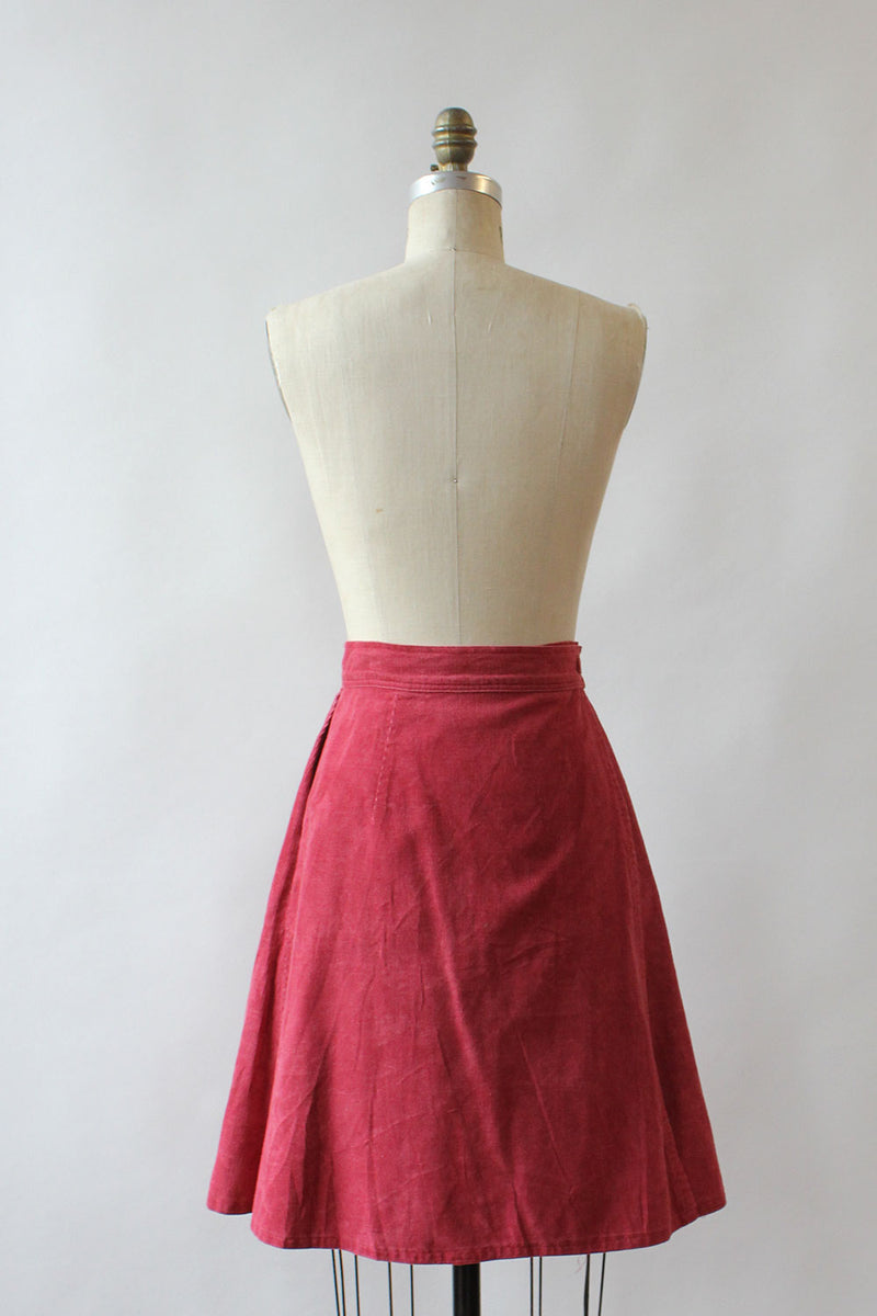 Raspberry LL Bean Wrap Skirt S-L