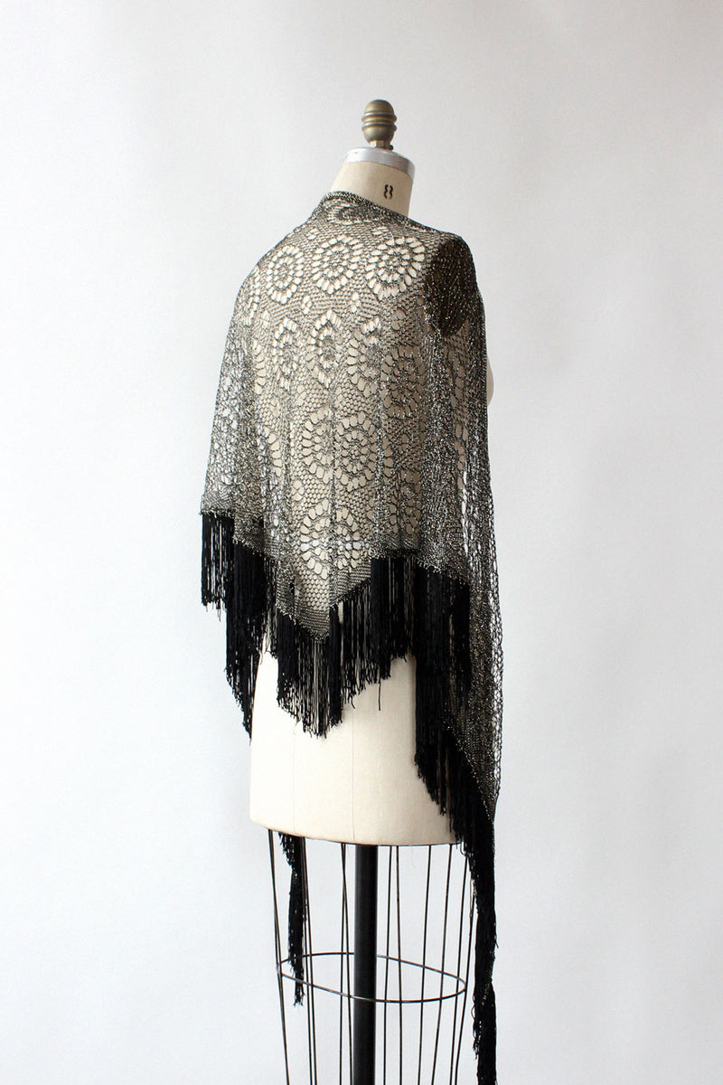 Gunmetal Crochet Shawl