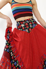 Austrian Cotton Floral Sweep Skirt S-S/M
