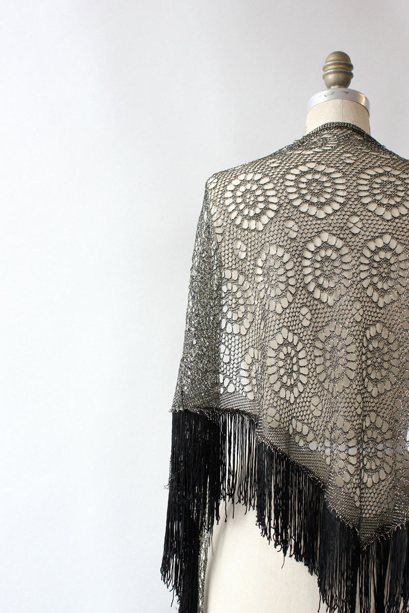 Gunmetal Crochet Shawl