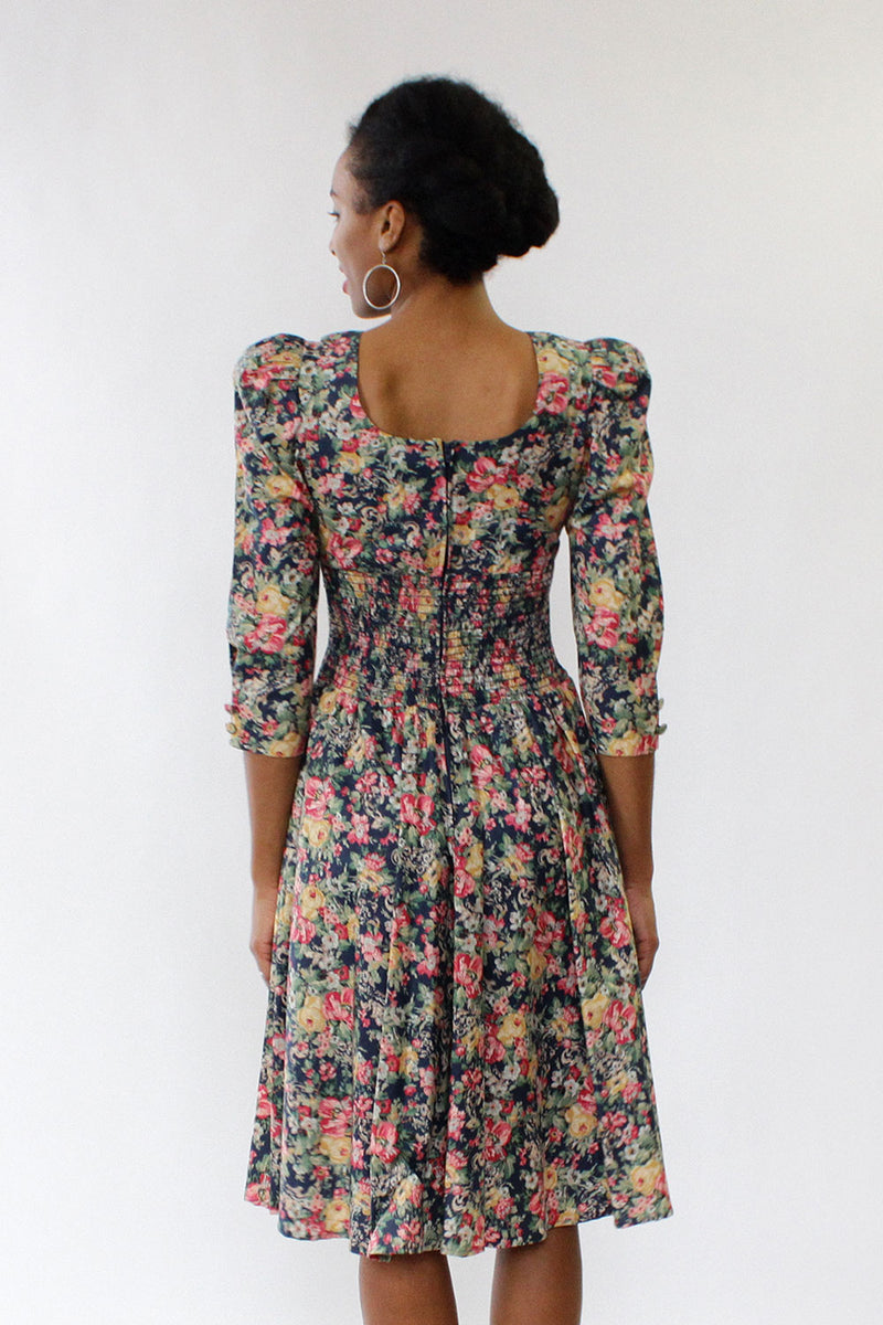 Puff Sleeve Floral Dress S/M