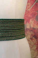 Emerald Gold Velvet Waist Belt