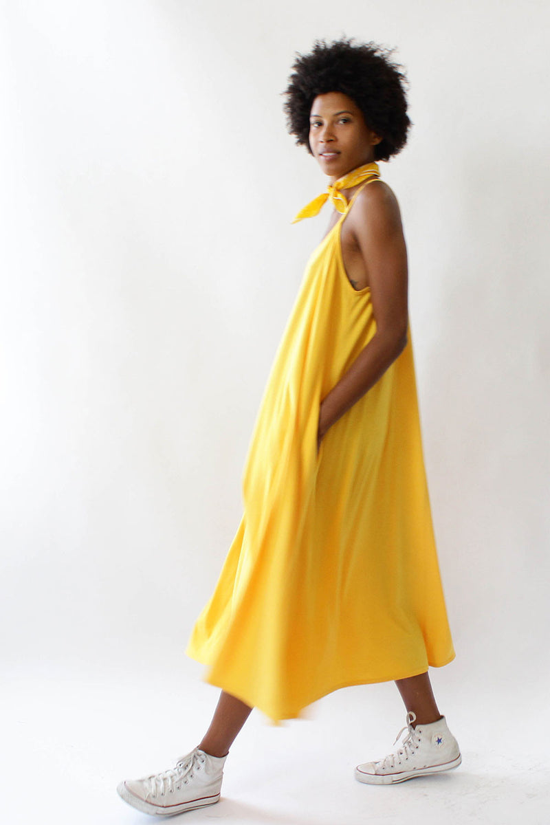 Sunshine Saffron Flare Dress
