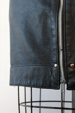 Jet Leather Zip Skirt S