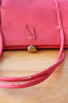 Fuchsia Pink Leather Handbag