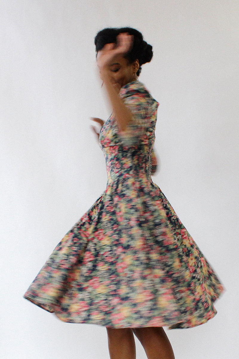 Puff Sleeve Floral Dress S/M