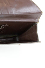 70s Barbara & Nigel Lofthouse Leather Deco Burst Clutch