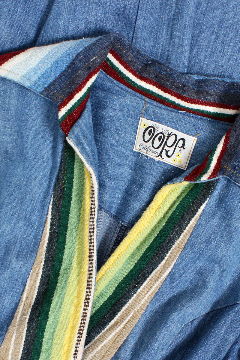 Oops 70s Serape Denim Dress S